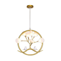 Artistic Tree LED Suspension Light Metallic Dining Room Chandelier Light in Gold - Rebooters