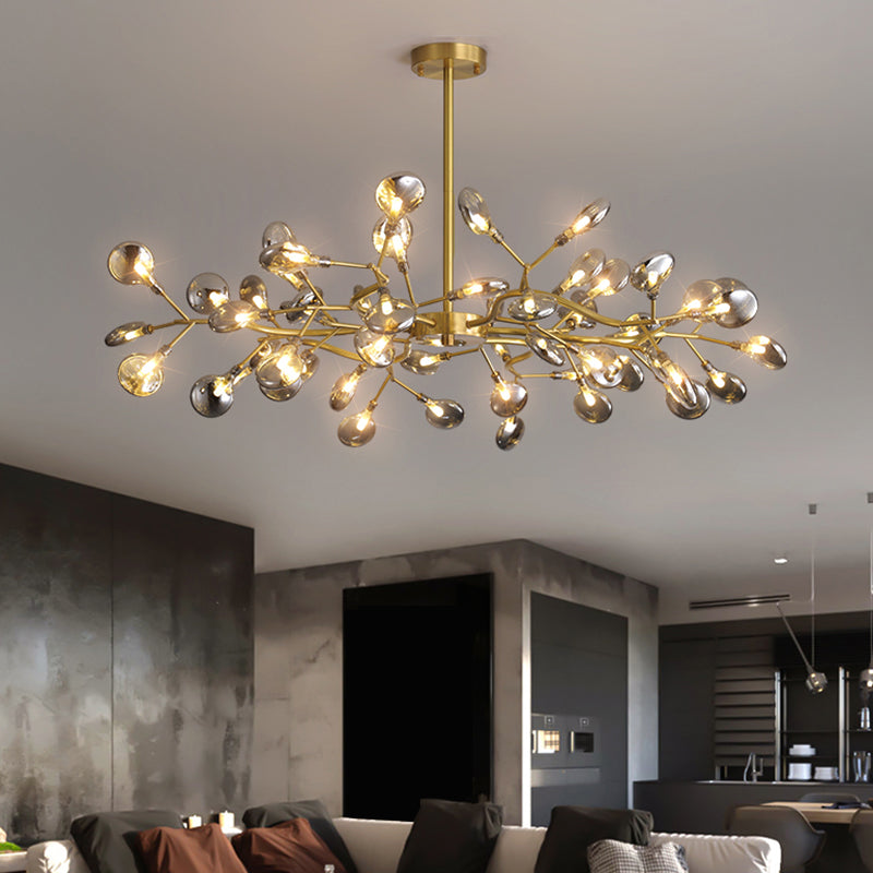 Tree Branch LED Ceiling Lighting Postmodern Metallic Chandelier - Rebooters