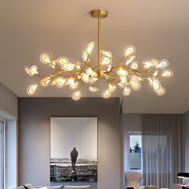 Tree Branch LED Ceiling Lighting Postmodern Metallic Chandelier - Rebooters