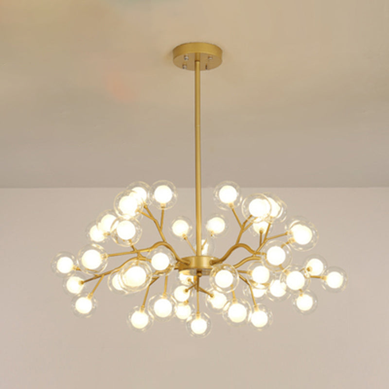 Metallic Branch Chandelier Light Simplicity LED Pendant Fixture - Rebooters