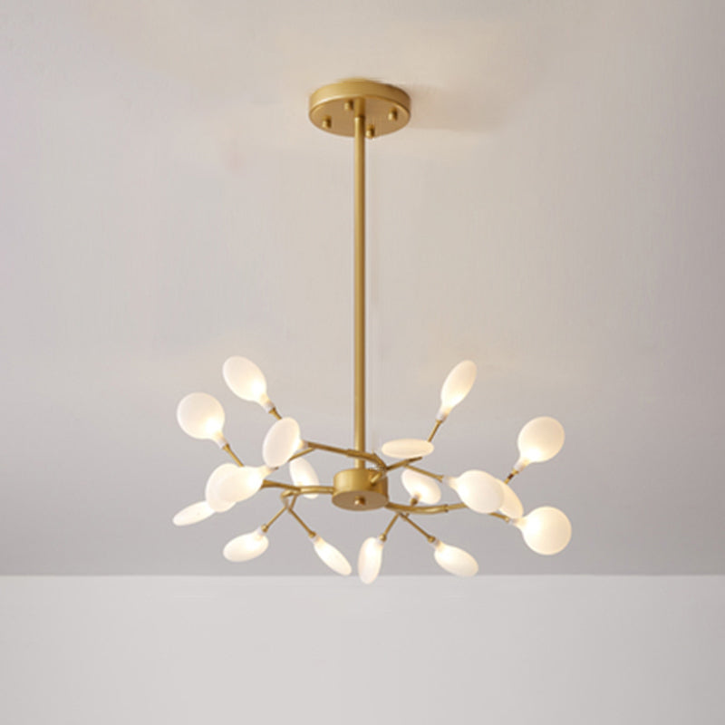 Metallic Branch Chandelier Light Simplicity LED Pendant Fixture - Rebooters