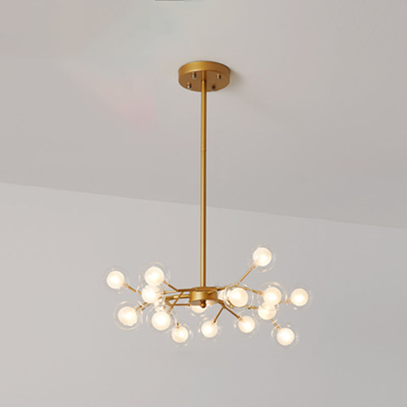 Metallic Branch Chandelier Light Simplicity LED Pendant Fixture - Rebooters