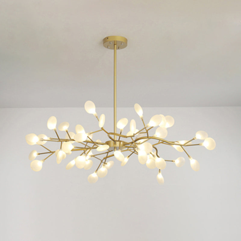 Metallic Branch Chandelier Light Simplicity LED Pendant Fixture - Rebooters