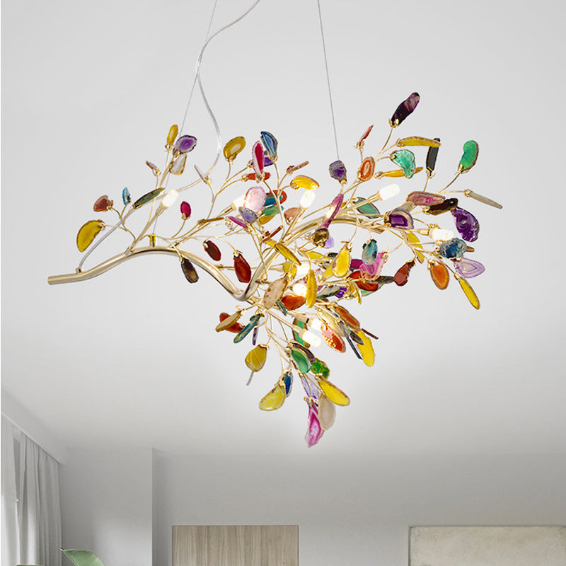 Nordic Firefly Chandelier Pendant Light Colorful Agate - Rebooters