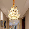 3 Lights Hallway Chandelier Light with Lotus Crystal Shade - Rebooters