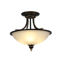 3 Heads Ceiling Lighting Traditional Bowl Frosted Glass Chandelier - Rebooters
