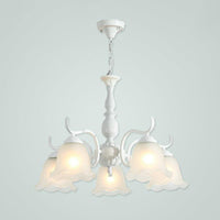 Bell Shade Handblown Glass Suspension Light Rustic Chandelier - Rebooters