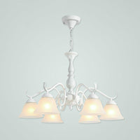 Bell Shade Handblown Glass Suspension Light Rustic Chandelier - Rebooters