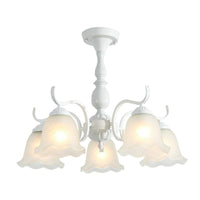 Bell Shade Handblown Glass Suspension Light Rustic Chandelier - Rebooters