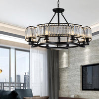 5/8 Bulbs Bedroom Chandelier Modernism Black Pendant Light - Rebooters