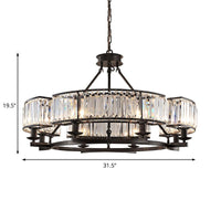 5/8 Bulbs Bedroom Chandelier Modernism Black Pendant Light - Rebooters