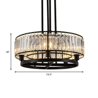 5/8 Bulbs Bedroom Chandelier Modernism Black Pendant Light - Rebooters