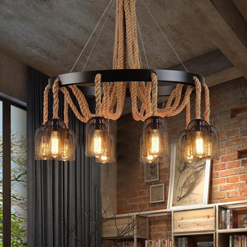 Cylinder Iron Chandelier Light Vintage Restaurant Pendant Light - Rebooters