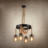 Cylinder Iron Chandelier Light Vintage Restaurant Pendant Light - Rebooters