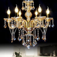 6 Heads Pyramid Pendant Chandelier Mid-Century Crystal Light - Rebooters