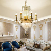 6 Heads Sputnik Chandelier Light Mid-Century Crystal Lamp - Rebooters