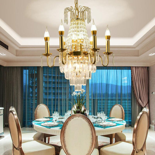 6 Heads Sputnik Chandelier Light Mid-Century Crystal Lamp - Rebooters