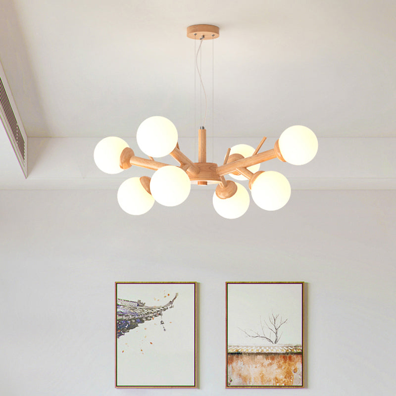 Wood Branch Ceiling Lighting Simplicity Chandelier Light Fixture - Rebooters