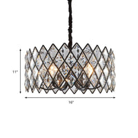 8 Light Living Room Ceiling Pendant Black Chandelier Light - Rebooters