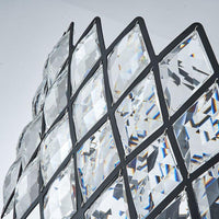 8 Light Living Room Ceiling Pendant Black Chandelier Light - Rebooters