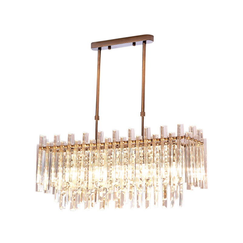 5 Lights Dining Room Chandelier Light Modern Chrome Hanging Light - Rebooters
