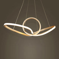 Acrylic Twist LED Suspension Light Nordic Style Gold Chandelier - Rebooters