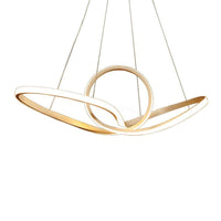 Acrylic Twist LED Suspension Light Nordic Style Gold Chandelier - Rebooters