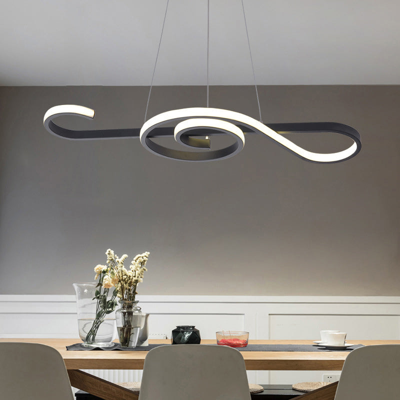 Music Note Restaurant Chandelier Light Metallic Simplicity LED - Rebooters