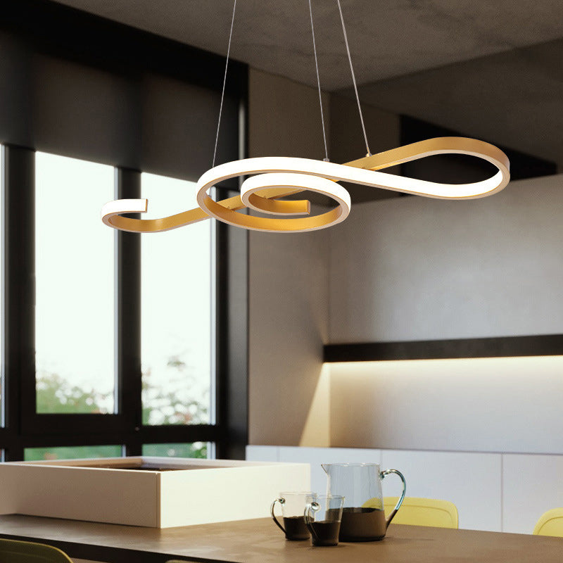 Music Note Restaurant Chandelier Light Metallic Simplicity LED - Rebooters