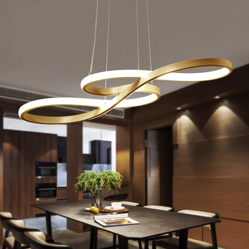 Metal Music Note Chandelier Lighting Minimalist LED Pendant Light - Rebooters