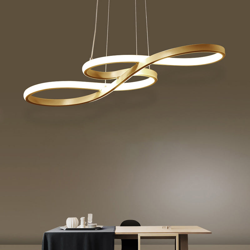 Metal Music Note Chandelier Lighting Minimalist LED Pendant Light - Rebooters