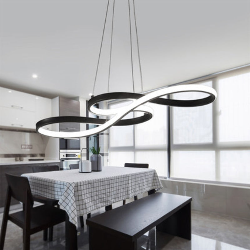 Metal Music Note Chandelier Lighting Minimalist LED Pendant Light - Rebooters