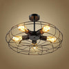 5 Bulbs Ceiling Lighting Simplicity Fan Cage Iron Chandelier - Rebooters