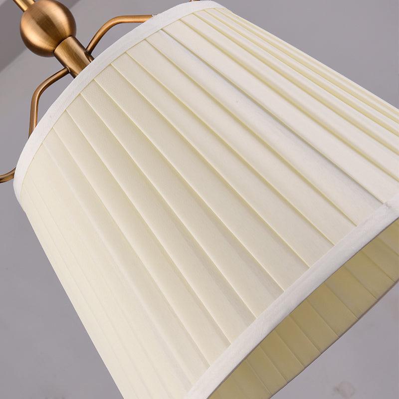 Single Semi Flush Traditional Tapered Pleated Ceiling Light - Rebooters