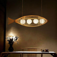 Bamboo Fish Shaped Ceiling Lighting South-east Asia Chandelier - Rebooters