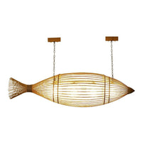 Bamboo Fish Shaped Ceiling Lighting South-east Asia Chandelier - Rebooters