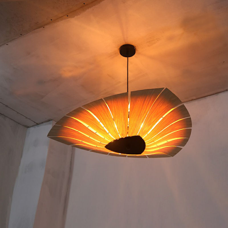 Triangular Suspension Light South-east Asia Wood Chandelier - Rebooters