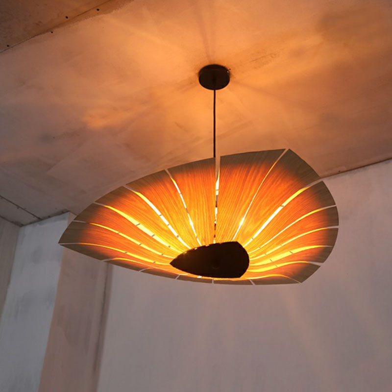 Triangular Suspension Light South-east Asia Wood Chandelier - Rebooters