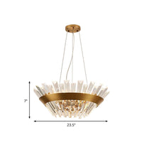 7/14 H Crystal Tapered Icicle Chandelier Light Fixture - Rebooters