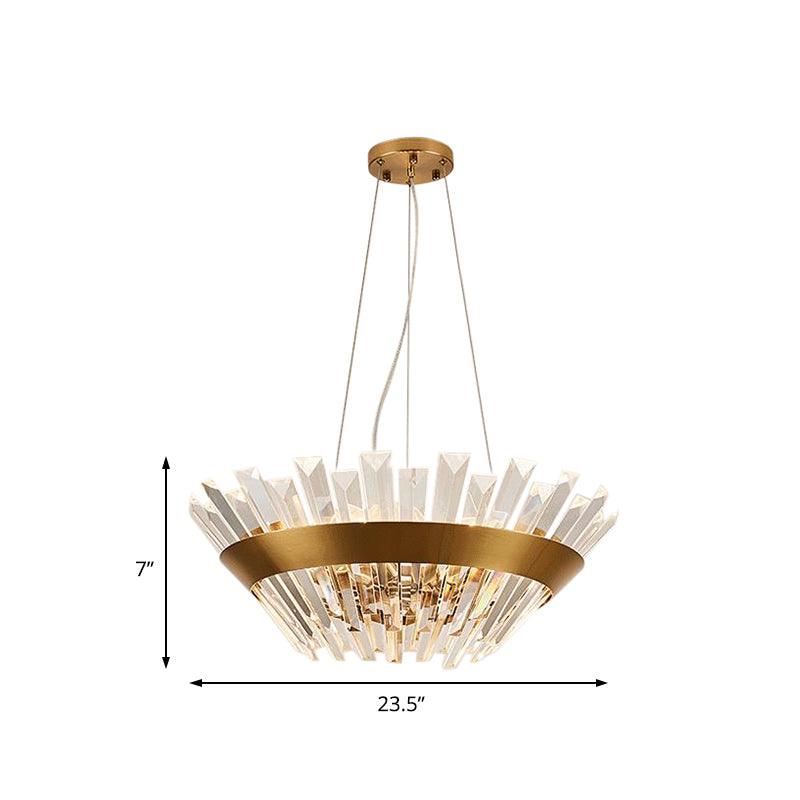 7/14 H Crystal Tapered Icicle Chandelier Light Fixture - Rebooters
