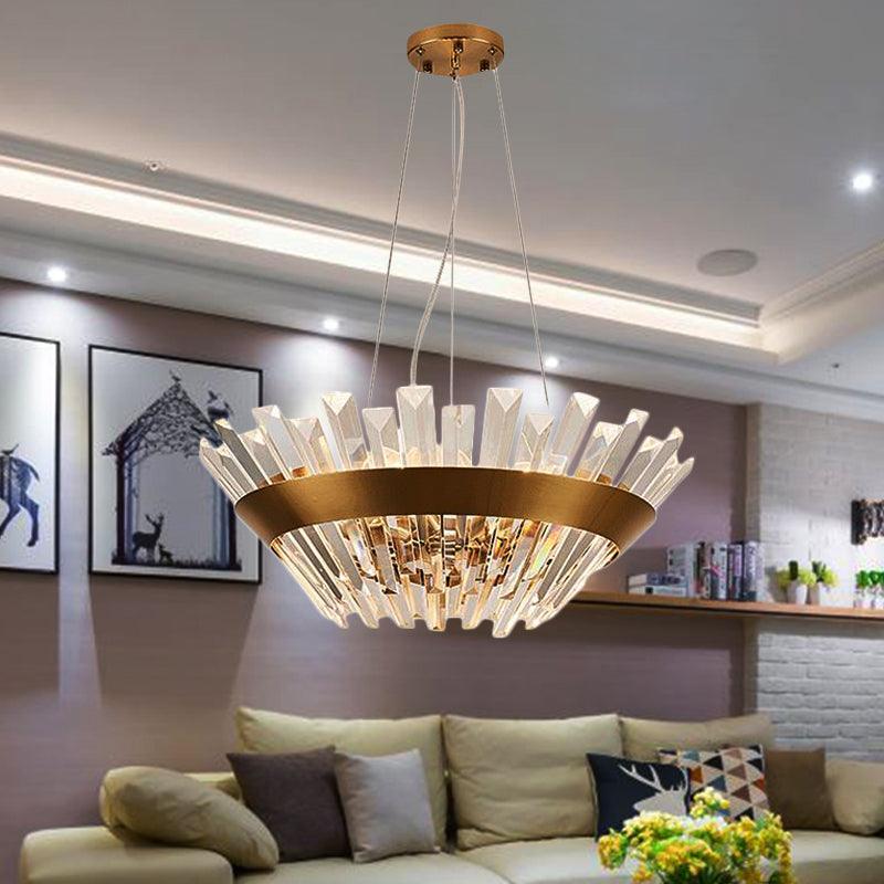 7/14 H Crystal Tapered Icicle Chandelier Light Fixture - Rebooters