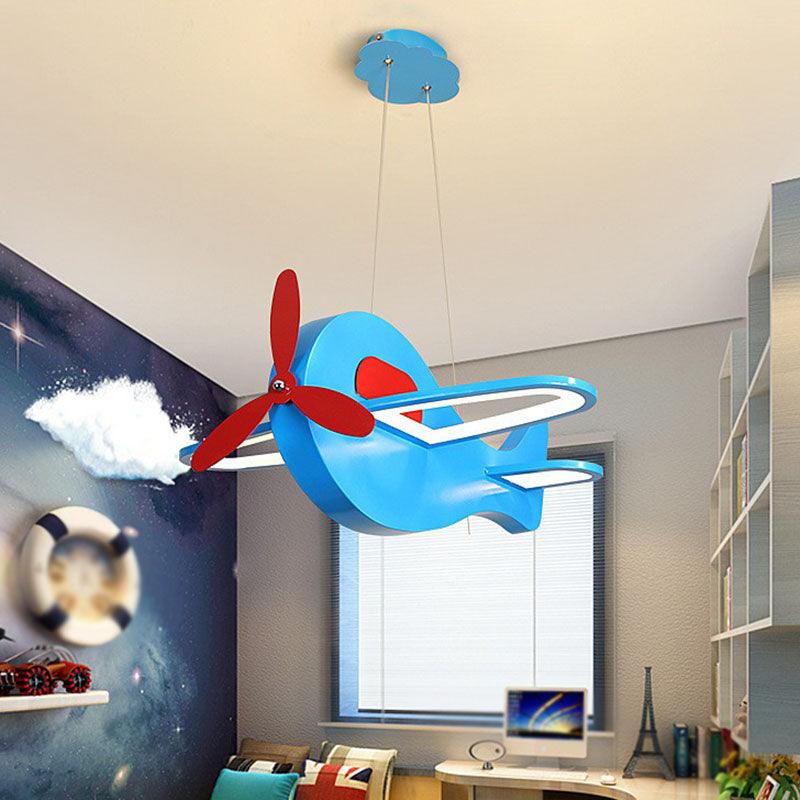 Aircraft Shaped Chandelier Pendant Light Kids Style Acrylic Ceiling Light - Rebooters