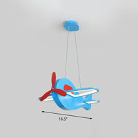 Aircraft Shaped Chandelier Pendant Light Kids Style Acrylic Ceiling Light - Rebooters