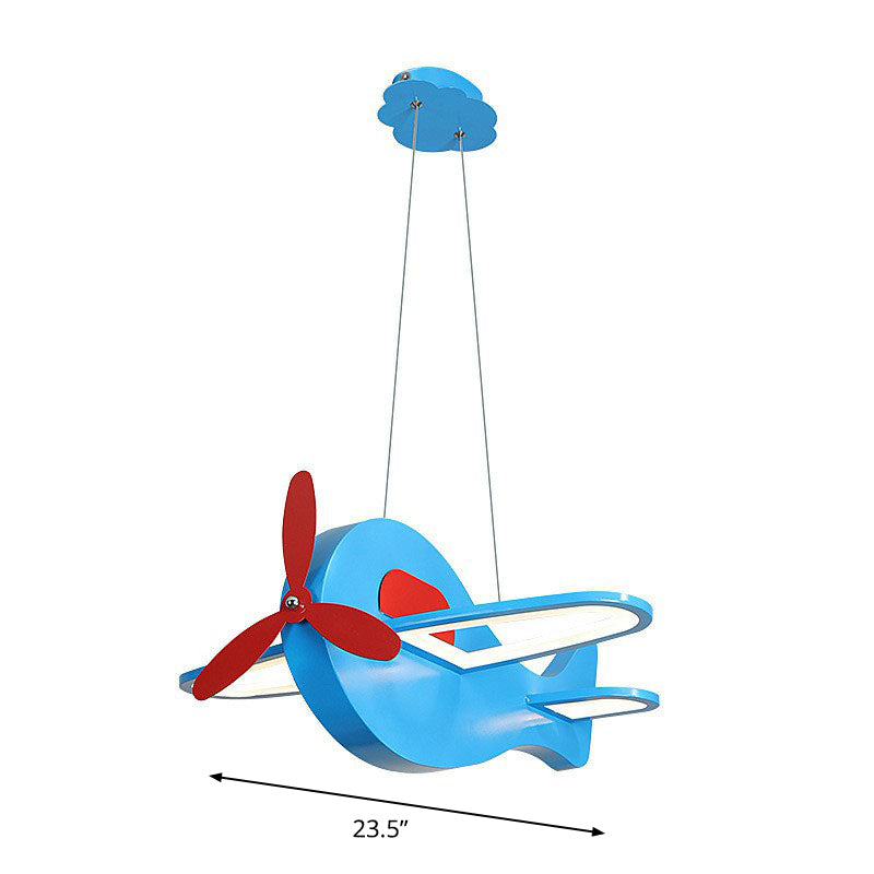 Aircraft Shaped Chandelier Pendant Light Kids Style Acrylic Ceiling Light - Rebooters