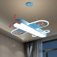 Airplane Shape Child Room Chandelier Lamp Acrylic Contemporary LED Hanging Lighting - Rebooters