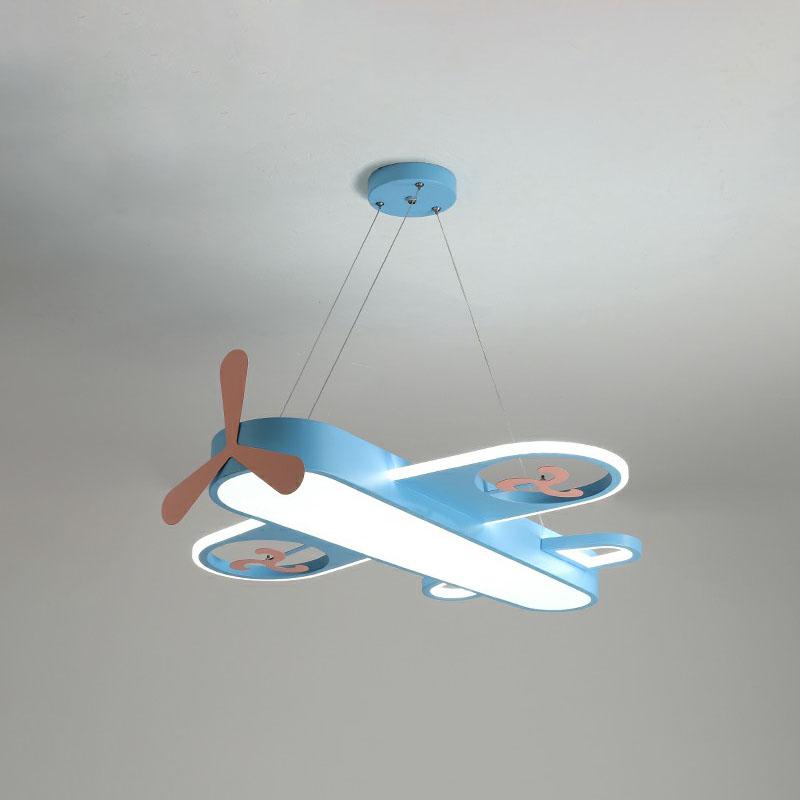 Airplane Shape Child Room Chandelier Lamp Acrylic Contemporary LED Hanging Lighting - Rebooters