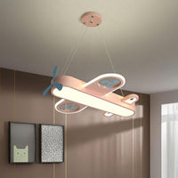 Airplane Shape Child Room Chandelier Lamp Acrylic Contemporary LED Hanging Lighting - Rebooters