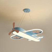 Airplane Shape Child Room Chandelier Lamp Acrylic Contemporary LED Hanging Lighting - Rebooters