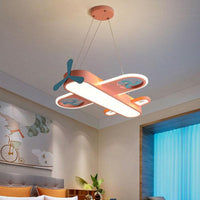 Airplane Shape Child Room Chandelier Lamp Acrylic Contemporary LED Hanging Lighting - Rebooters