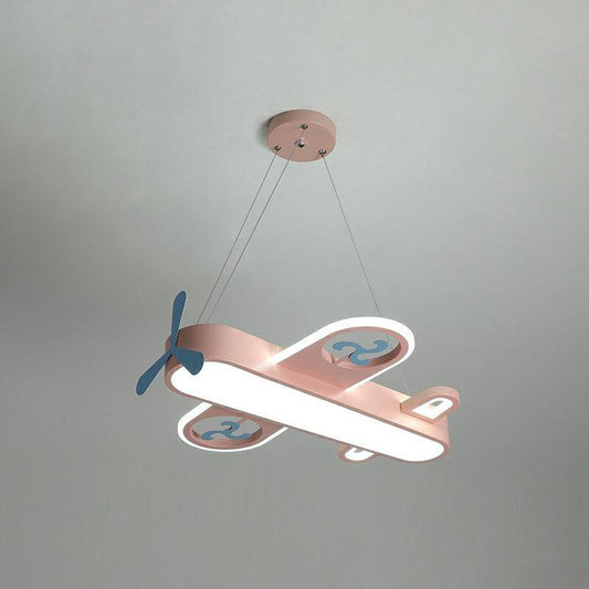 Airplane Shape Child Room Chandelier Lamp Acrylic Contemporary LED Hanging Lighting - Rebooters